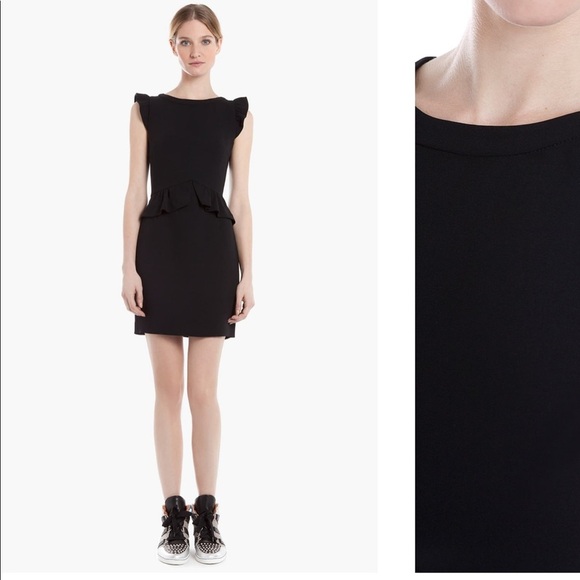 • Sandro Paris • Ruffle Sleeve Mini Silk Dress 1 - Picture 1 of 5